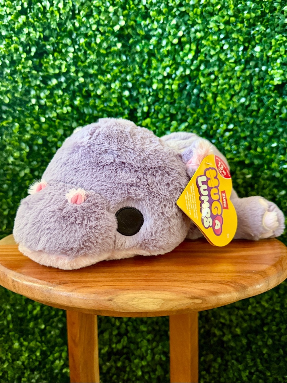 Zuru Hug-A-Lumps Fuzzy Harley the Hippo Weighted Plush